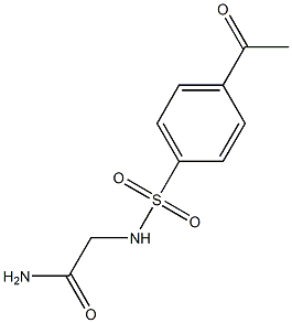 2-[(4-acetylbenzene)sulfonamido]acetamide Struktur