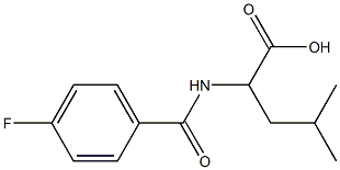2-[(4-fluorobenzoyl)amino]-4-methylpentanoic acid Structure