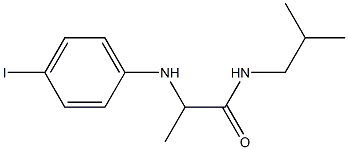 2-[(4-iodophenyl)amino]-N-(2-methylpropyl)propanamide Struktur