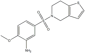 2-methoxy-5-{4H,5H,6H,7H-thieno[3,2-c]pyridine-5-sulfonyl}aniline Struktur