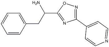 2-phenyl-1-[3-(pyridin-4-yl)-1,2,4-oxadiazol-5-yl]ethan-1-amine Struktur