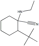 2-tert-butyl-1-(ethylamino)cyclohexane-1-carbonitrile Struktur