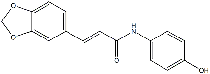 3-(2H-1,3-benzodioxol-5-yl)-N-(4-hydroxyphenyl)prop-2-enamide|