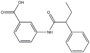 3-(2-phenylbutanamido)benzoic acid,,结构式