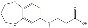 3-(3,4-dihydro-2H-1,5-benzodioxepin-7-ylamino)propanoic acid Structure