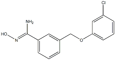 3-(3-chlorophenoxymethyl)-N'-hydroxybenzene-1-carboximidamide Structure