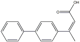3-(4-phenylphenyl)but-2-enoic acid Structure