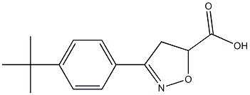 3-(4-tert-butylphenyl)-4,5-dihydro-1,2-oxazole-5-carboxylic acid Struktur