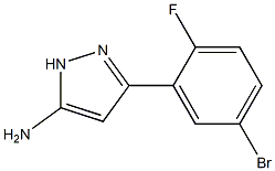 3-(5-bromo-2-fluorophenyl)-1H-pyrazol-5-amine Structure