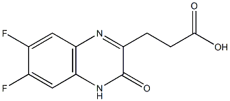 3-(6,7-difluoro-3-oxo-3,4-dihydroquinoxalin-2-yl)propanoic acid Struktur