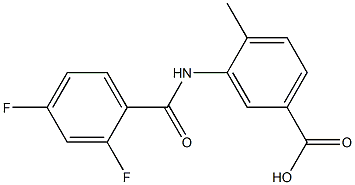 3-[(2,4-difluorobenzoyl)amino]-4-methylbenzoic acid Structure