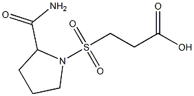 3-[(2-carbamoylpyrrolidine-1-)sulfonyl]propanoic acid 结构式
