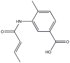 3-[(2E)-but-2-enoylamino]-4-methylbenzoic acid Struktur