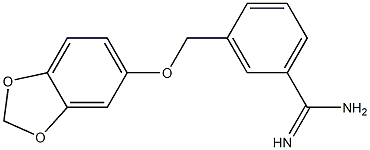 3-[(2H-1,3-benzodioxol-5-yloxy)methyl]benzene-1-carboximidamide Structure