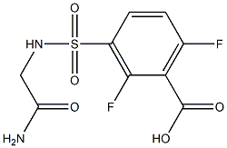 3-[(carbamoylmethyl)sulfamoyl]-2,6-difluorobenzoic acid 结构式
