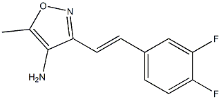 3-[(E)-2-(3,4-difluorophenyl)vinyl]-5-methylisoxazol-4-amine Struktur