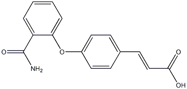 3-[4-(2-carbamoylphenoxy)phenyl]prop-2-enoic acid Struktur