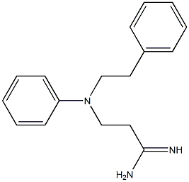 3-[phenyl(2-phenylethyl)amino]propanimidamide 结构式