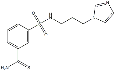 3-{[3-(1H-imidazol-1-yl)propyl]sulfamoyl}benzene-1-carbothioamide Structure