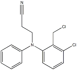 3-{[3-chloro-2-(chloromethyl)phenyl](phenyl)amino}propanenitrile Struktur