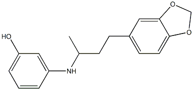 3-{[4-(2H-1,3-benzodioxol-5-yl)butan-2-yl]amino}phenol 化学構造式