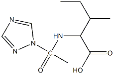 3-methyl-2-[1-(1H-1,2,4-triazol-1-yl)acetamido]pentanoic acid Structure