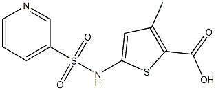 3-methyl-5-[(pyridin-3-ylsulfonyl)amino]thiophene-2-carboxylic acid Structure