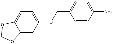 4-[(2H-1,3-benzodioxol-5-yloxy)methyl]aniline Struktur