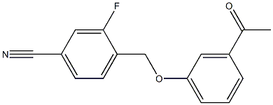 4-[(3-acetylphenoxy)methyl]-3-fluorobenzonitrile Struktur