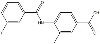 4-[(3-iodobenzene)amido]-3-methylbenzoic acid Struktur