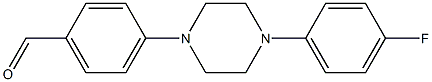 4-[4-(4-フルオロフェニル)-1-ピペラジニル]ベンズアルデヒド 化学構造式