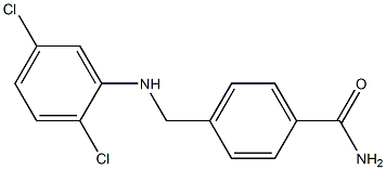 4-{[(2,5-dichlorophenyl)amino]methyl}benzamide Struktur
