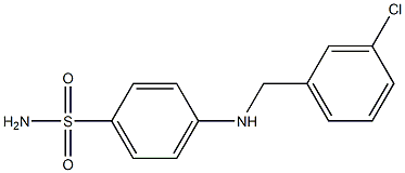 4-{[(3-chlorophenyl)methyl]amino}benzene-1-sulfonamide Struktur