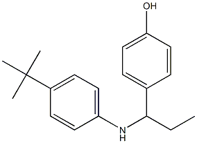 4-{1-[(4-tert-butylphenyl)amino]propyl}phenol Struktur