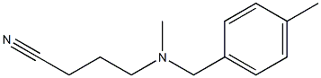 4-{methyl[(4-methylphenyl)methyl]amino}butanenitrile,,结构式