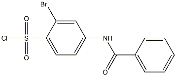 4-benzamido-2-bromobenzene-1-sulfonyl chloride|