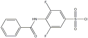 4-benzamido-3,5-difluorobenzene-1-sulfonyl chloride Structure