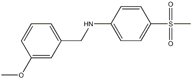 4-methanesulfonyl-N-[(3-methoxyphenyl)methyl]aniline Structure