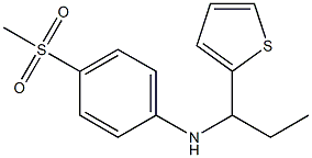 4-methanesulfonyl-N-[1-(thiophen-2-yl)propyl]aniline Structure