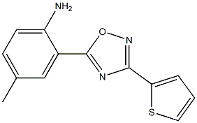 4-methyl-2-[3-(thiophen-2-yl)-1,2,4-oxadiazol-5-yl]aniline Structure