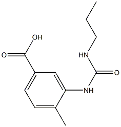 4-methyl-3-[(propylcarbamoyl)amino]benzoic acid Structure