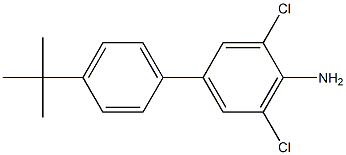 4'-tert-butyl-3,5-dichloro-1,1'-biphenyl-4-amine Structure
