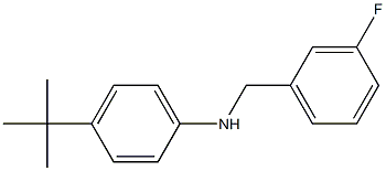 4-tert-butyl-N-[(3-fluorophenyl)methyl]aniline Structure