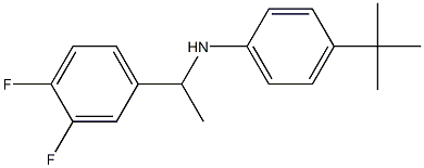 4-tert-butyl-N-[1-(3,4-difluorophenyl)ethyl]aniline 化学構造式