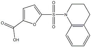 5-(1,2,3,4-tetrahydroquinoline-1-sulfonyl)furan-2-carboxylic acid Struktur
