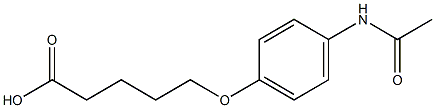 5-(4-acetamidophenoxy)pentanoic acid Struktur