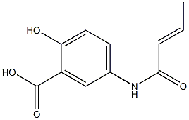5-[(2E)-but-2-enoylamino]-2-hydroxybenzoic acid Struktur