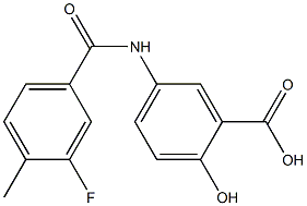5-[(3-fluoro-4-methylbenzoyl)amino]-2-hydroxybenzoic acid