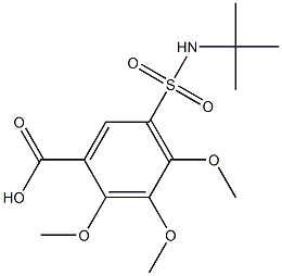 5-[(tert-butylamino)sulfonyl]-2,3,4-trimethoxybenzoic acid 化学構造式