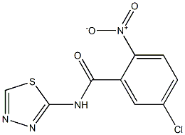 5-chloro-2-nitro-N-(1,3,4-thiadiazol-2-yl)benzamide Structure